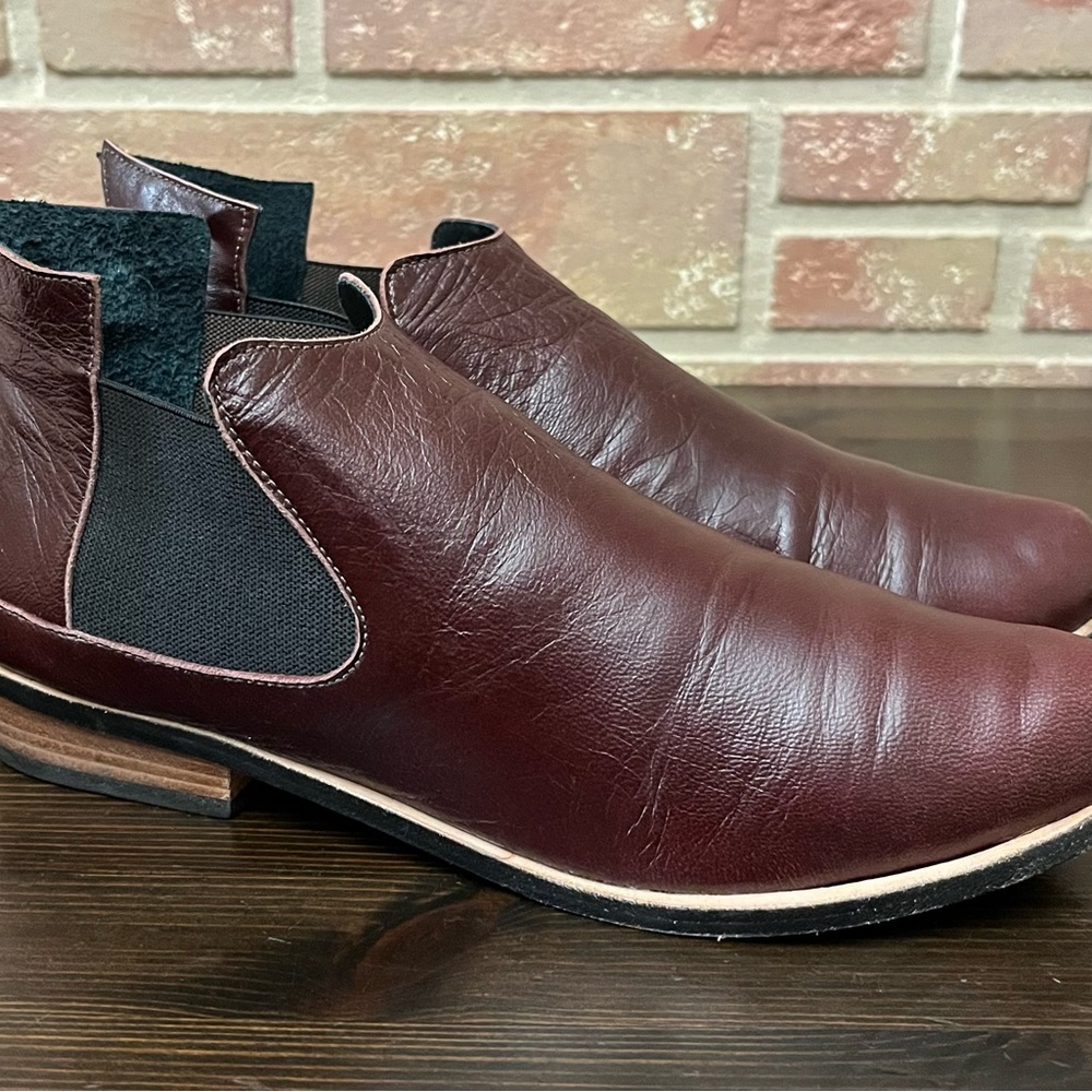Mafalda Calfskin Leather Boots Women’s Size 8 B Brown Ankle Very Soft
